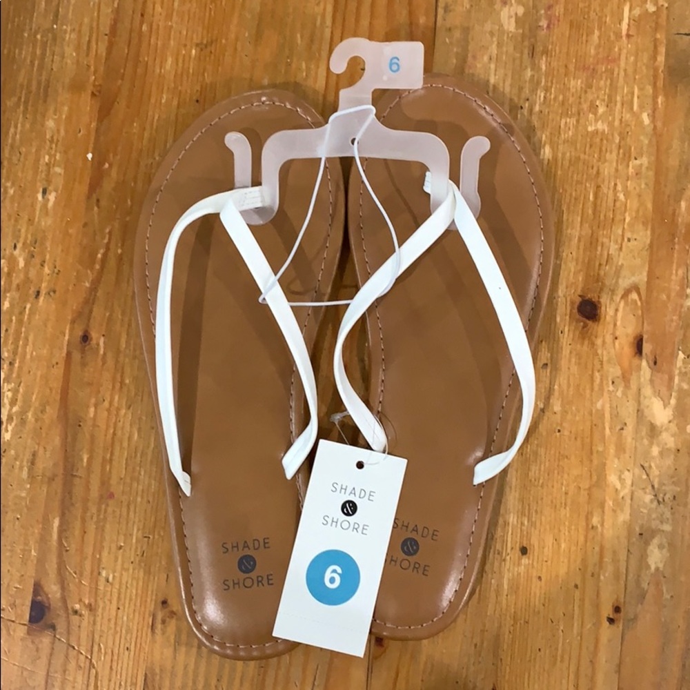 White flip flops